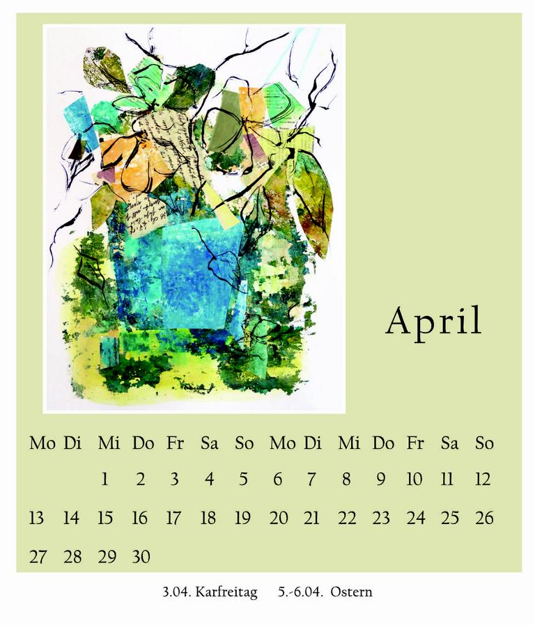 Karen Lang von KLangArt ist die Künstlerin des Kalenderblatt vom April 2026