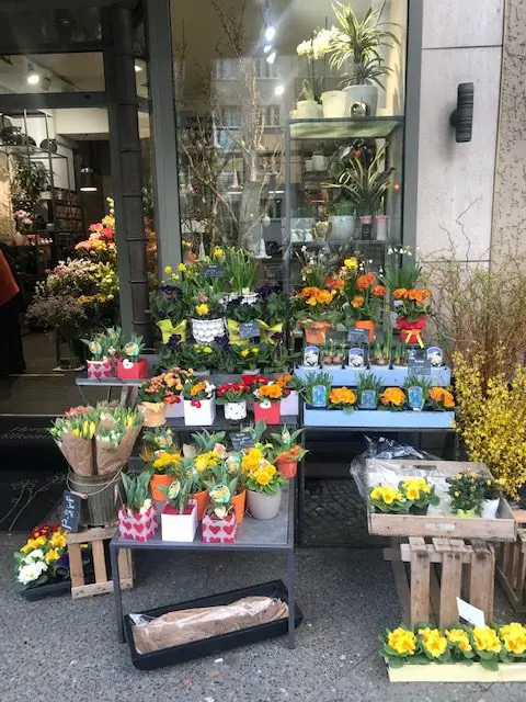 Der Blumenladen in der Reichsstraße hat gut Reden! So ein Blütenmeer vor dem Schaufenster zum Laden macht das Herz ganz weit auf.
